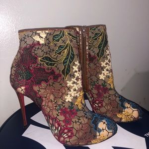 Christian Louboutin Floral Boots